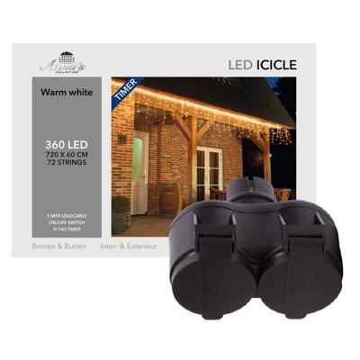 Anna's Collection Ijpegelverlichting lichtsnoer - totaal 1440 cm - 720 leds - warm wit