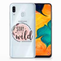 Samsung Galaxy A30 Telefoonhoesje met Naam Boho Stay Wild