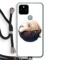 Yin Yang Wolves: Pixel 5 Transparant Hoesje met koord