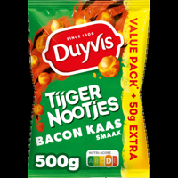 Duyvis Tijgernootjes Bacon Kaas Pinda Noten 500 gr bij Jumbo