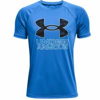 Kinder-T-Shirt met Korte Mouwen Under Armour Tech Hybrid Blauw - Maat: L - thumbnail