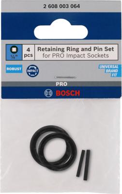 Bosch Accessoires Pin en ring 1/4" krachtdoppen | 4 stuks - 2608003064