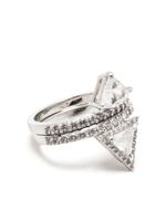 Swarovski bague Ortyx sertie de cristaux - Argent