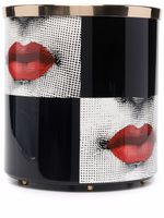 Fornasetti corbeille à papier Kiss - Noir