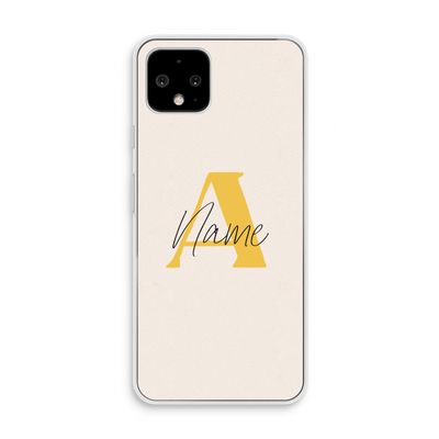 Amber Script: Pixel 4 Transparant Hoesje