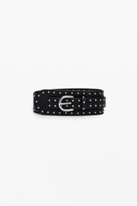 Brede riem met studs - BLACK - 90