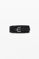 Brede riem met studs - BLACK - 90