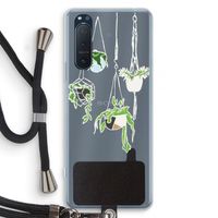 Hang In There: Sony Xperia 5 II Transparant Hoesje met koord