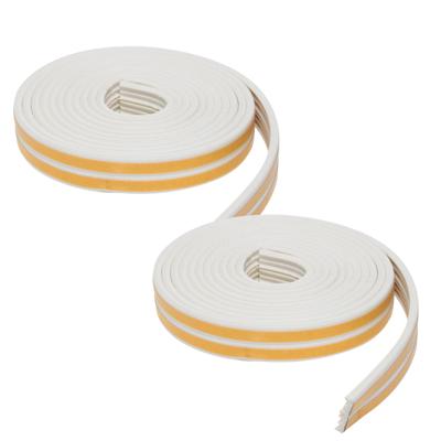 Zelfklevende tochtstrip - 2x - wit - 6 m / 1 cm - huis isolatie - Tochtstrips / tochtstroken voor ra