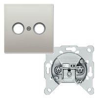Jung LS990 Aluminium cai endcontactdoos EDC1000 met inzetplaat