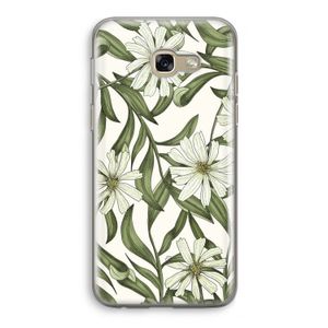 Wit bloemenpatroon: Samsung Galaxy A5 (2017) Transparant Hoesje