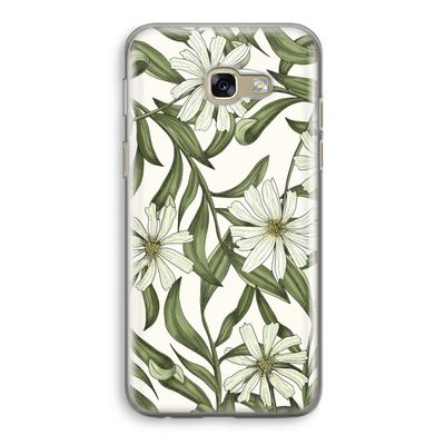 Wit bloemenpatroon: Samsung Galaxy A5 (2017) Transparant Hoesje