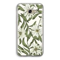Wit bloemenpatroon: Samsung Galaxy A5 (2017) Transparant Hoesje