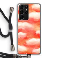 Lichte Wolken: Samsung Galaxy S21 Ultra Transparant Hoesje met koord