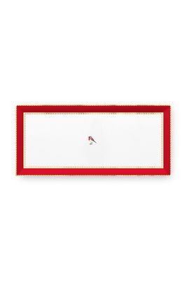 Pip Studio Love Birds Rechthoekig Taartplateau Rood