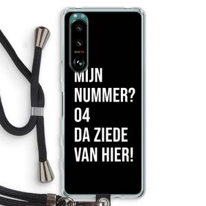 Da ziede van hier - Zwart: Sony Xperia 5 III Transparant Hoesje met koord