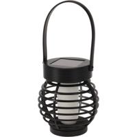 Solar LED lantaarn - zwart - 11 cm - zonne-energie - tuinverlichting - solarlampen