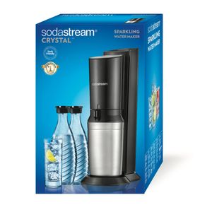 SodaStream Crystal bruiswatertoestel - zwart - incl. 2 karaffen