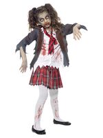 Zombie Schoolmeisje Kostuum Kind
