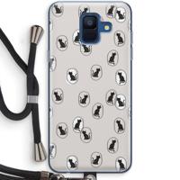 Miauw: Samsung Galaxy A6 (2018) Transparant Hoesje met koord