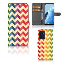 OPPO Find X5 Lite | Reno 7 5G | Telefoon Hoesje | Zigzag Multi Color