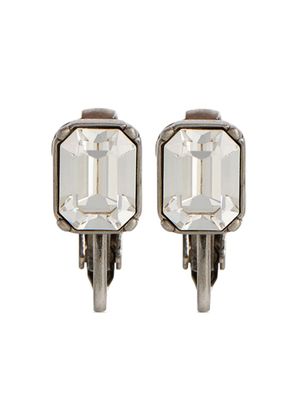 DSQUARED2 boucles d'oreilles D2 Classic serties de cristaux - Argent