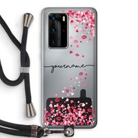 Hartjes en kusjes: Huawei P40 Pro Transparant Hoesje met koord
