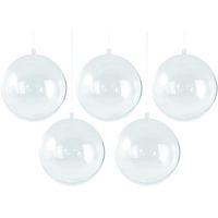 25x Transparante DIY kerstballen 12 cm