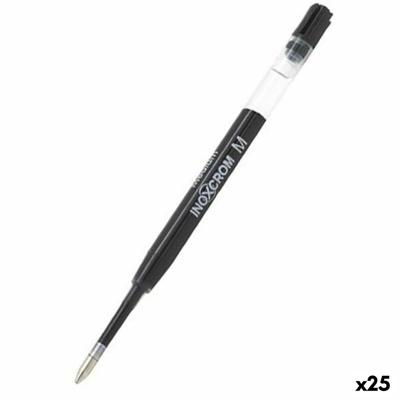 Navulling voor balpen Inoxcrom M Zwart 1 mm (25 Stuks)