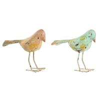 Decoratieve figuren Home ESPRIT Groen Roze 26 x 9 x 24 cm (2 Stuks)