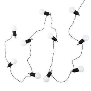 Home Deco Factory feestverlichting lichtsnoer - 10 LED lampen - warm wit - 270 cm - buiten