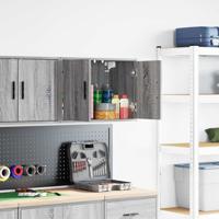 Garage wandkast bewerkt hout grijs Sonoma