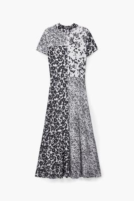 Bloemen midi-jurk - WHITE - XL