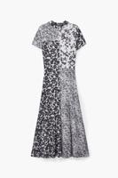 Bloemen midi-jurk - WHITE - XL