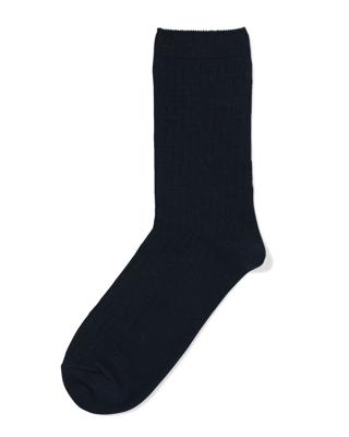HEMA Damessokken Structuur Donkerblauw (donkerblauw)
