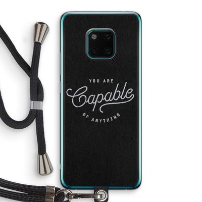 Capable: Huawei Mate 20 Pro Transparant Hoesje met koord