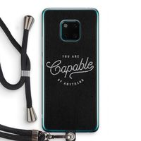 Capable: Huawei Mate 20 Pro Transparant Hoesje met koord