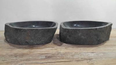 Doppelwaschbecken Flussstein RL250316AB, 53x43x15 cm