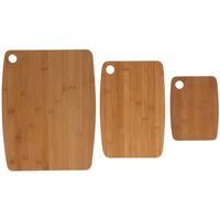 3x Bamboe houten snijplanken - Snijplanken/serveerplanken/broodplanken van hout