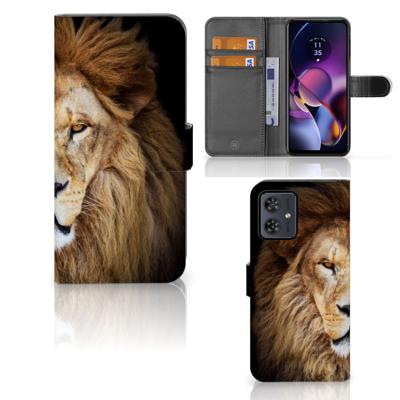 Motorola Moto G54 | Telefoonhoesje | Met pasjeshouder | Leeuw