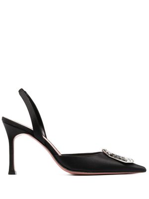 Amina Muaddi escarpins Camelia 90 mm à bride arrière - Noir
