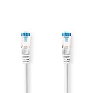 Nedis CAT6a netwerkkabel | S/FTP | RJ45 Male | RJ45 Male | 1.00 m | Snagless | Rond | LSZH | Wit | Label - CCGL85330WT10