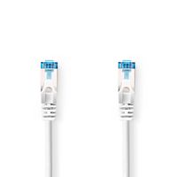 Nedis CAT6a netwerkkabel | S/FTP | RJ45 Male | RJ45 Male | 1.00 m | Snagless | Rond | LSZH | Wit | Label - CCGL85330WT10 - thumbnail