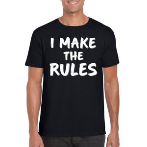 I make the rules tekst t-shirt zwart heren