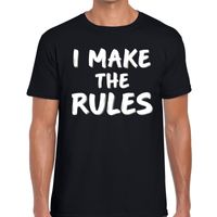 I make the rules tekst t-shirt zwart heren