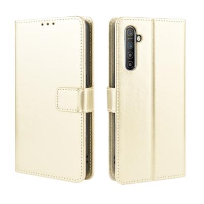 For Oppo Realme XT / Realme X2 / K5 Retro Crazy Horse Texture Horizontal Flip Leather Case with Holder & Card Slots & Photo Frame(Gold)