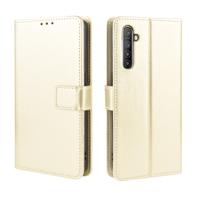 For Oppo Realme XT / Realme X2 / K5 Retro Crazy Horse Texture Horizontal Flip Leather Case with Holder & Card Slots & Photo Frame(Gold)