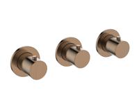 Afbouwdeel Thermostatische Douchekraan BWS Cemal Met 2 Stopkranen Geborsteld Brons Koper PVD