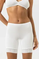 Mey dames boxershort lange pijpjes Lights Basics - Kanten onderbroek lange pijpjes - Broekje voor onder jurk - 42 - Wit - Onderbroek - Ondergoed -
