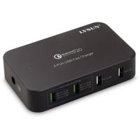 LVSUN Smart 4-Port USB-laadstation Thuis, Auto, Vrachtwagen Uitgangsstroom (max.) 10200 mA 4 x USB 2.0 bus A, USB 3.2 Gen 1 bus A (USB 3.0) Qualcomm Quick